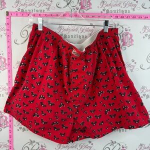 Disney shorts stretchy waist ears Red Mickey Mouse Athletic Lounge Shorts